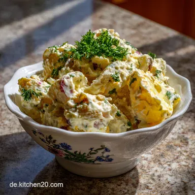 Kartoffelsalat mit Mayo: Leichter Genuss Rezeptkarte