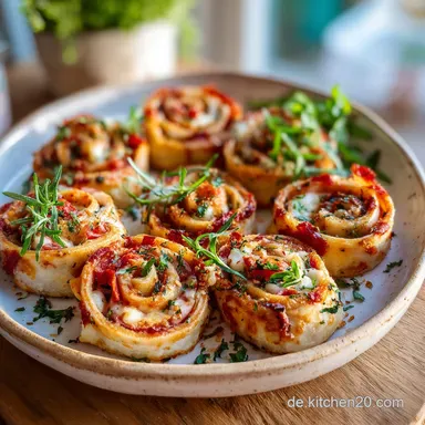 Kids Lunch Pizza Roll Ups Rezept: Knusprige Pizza Snacks in 25 Min Rezeptkarte