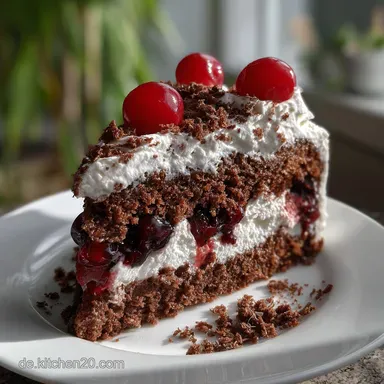 Ein Hingucker Schwarzwlder Kirschtorte Ohne Zucker: Leicht & Luftig Rezeptkarte