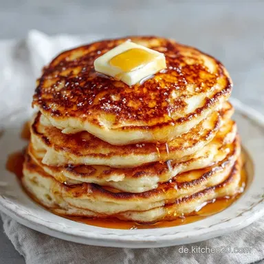Klassische Pancakes f&uuml;r G&auml;ste: 20 Min Rezeptkarte