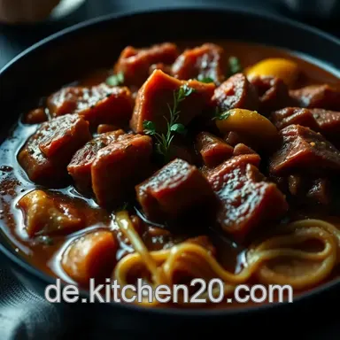 Herzhaftes Hirschgulasch: Mein Lieblingsrezept f&uuml;r kalte Winterabende Rezeptkarte