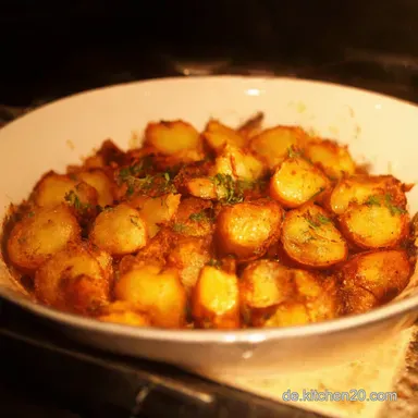 Knusprige Krbispommes aus dem Ofen Veganer Herbstzauber Rezeptkarte