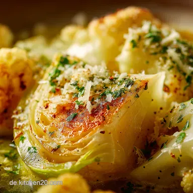 Einfaches Rezept Fr Gersteten Blumenkohl Knusprig Low Carb Das perfekte Ofengem&uuml;se Rezeptkarte