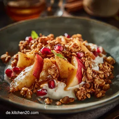 BratapfelGranola Knuspriges ApfelZimtFr&uuml;hst&uuml;ck f&uuml;r den Winter Rezeptkarte
