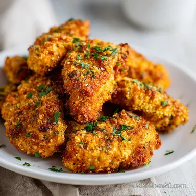 Heissluftfritteuse Rezept f&uuml;r Airfryer mit knusprigem H&auml;hnchen Rezeptkarte