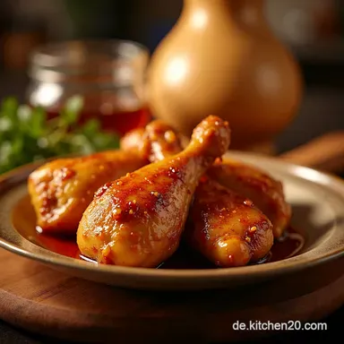 Baked Crunchy Hot Honey Chicken Knusprig Saftig aus dem Ofen Rezeptkarte