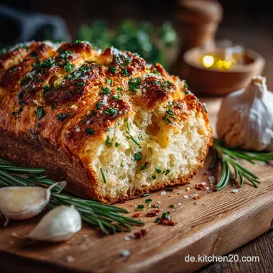 Knuspriges Knoblauchbrot Rezept Saftig backen wie beim Italiener Rezeptkarte