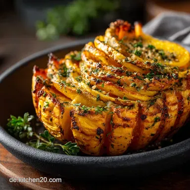 K&uuml;rbisHackAuflauf Das beste Low Carb Rezept f&uuml;r den Herbst Rezeptkarte