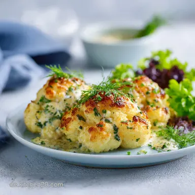 Low Carb Blumenkohlauflauf: Herzhaft K&auml;sig Einfaches Rezept Rezeptkarte