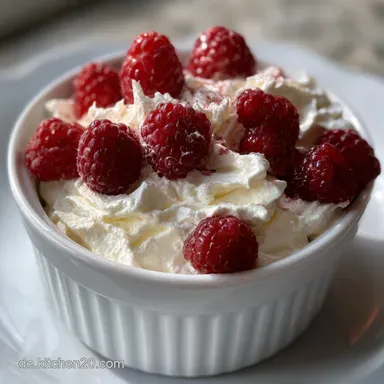 Low Carb HimbeerTraum: Einfaches Dessert ohne Zucker Rezeptkarte