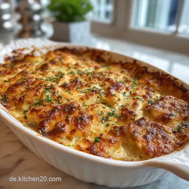 Low Carb K&ouml;ttbullar-Auflauf mit Steckr&uuml;be: Cremig Gebacken Rezeptkarte