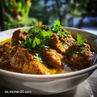 Low Carb RinderCurry Gesundes Rezept mit Geschmacksexplosion Rezeptkarte