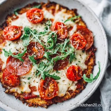 Rezept Low Carb Sch&uuml;ttelpizza f&uuml;r 4 Portionen Rezeptkarte