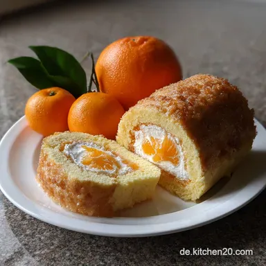 Mandarinen Biskuitrolle Rezept: Einfach Cremig Rezeptkarte