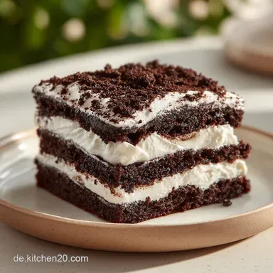 Maulwurfkuchen Dessert im Glas f&uuml;r 4 Rezeptkarte