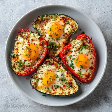 Mediterrane Fr&uuml;hst&uuml;ckspfanne mit Gem&uuml;se Rezeptkarte