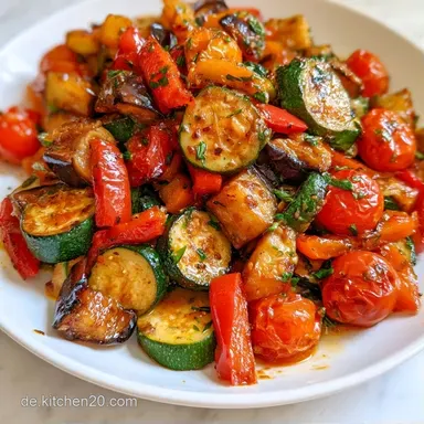 Mediterrane Gem&uuml;sepfanne in 30 Minuten Rezeptkarte