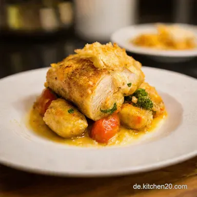 Rezepte mit H&uuml;hnerbrust Mediterrane Taschen Mein Geheimtipp Rezeptkarte