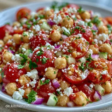 Kichererbsensalat mit Feta f&uuml;r 4 Personen Rezeptkarte