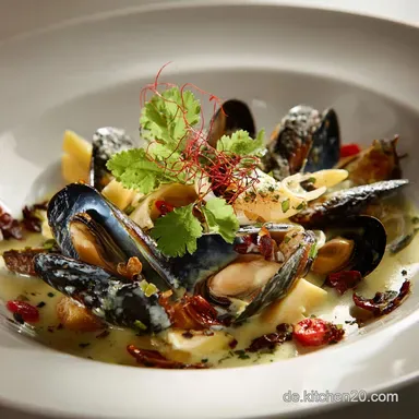 Muscheln in KnoblauchZitronenSahneso&szlig;e So cremig wie beim Italiener in nur 30 Min Rezeptkarte