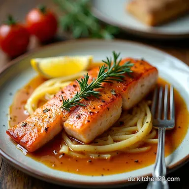 Lachs aus dem Ofen Mein Familienrezept mit Sahneso&szlig;e