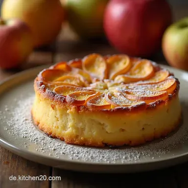 Der saftigste Schneller Apfelkuchen vom Blech mit 5MinutenTeig Omas Rezept Rezeptkarte