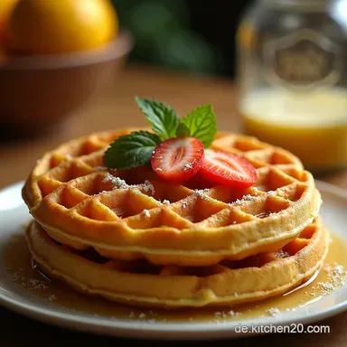 Omas Waffelteig Rezept Goldene Waffeln wie von Oma Rezeptkarte