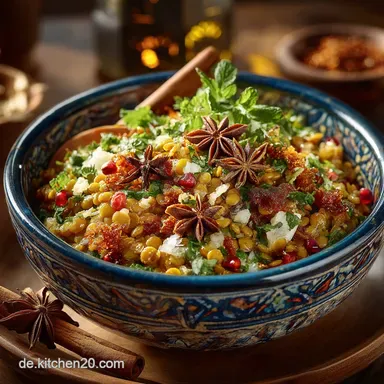 Orientalischer Linsensalat Das Original Rezept mit Datteln und Zimt Rezeptkarte