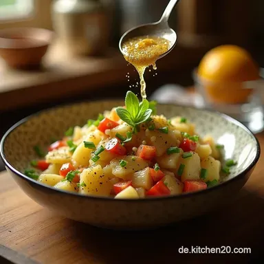 Orientalischer Linsensalat Einfaches frisches LinsenRezept Rezeptkarte