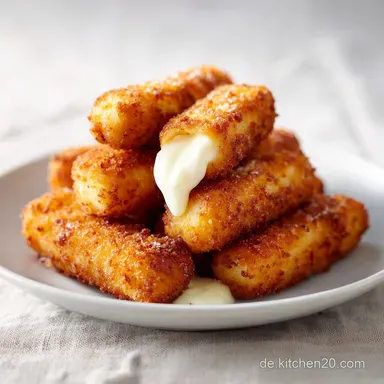 Panierte Mozzarella-Sticks f&uuml;r 4 Portionen Rezeptkarte