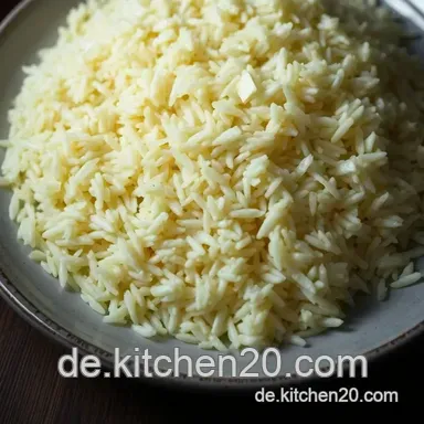 Perfekt Reis kochen: Einfache Anleitung f&uuml;r lockeren Beilagenreis Rezeptkarte
