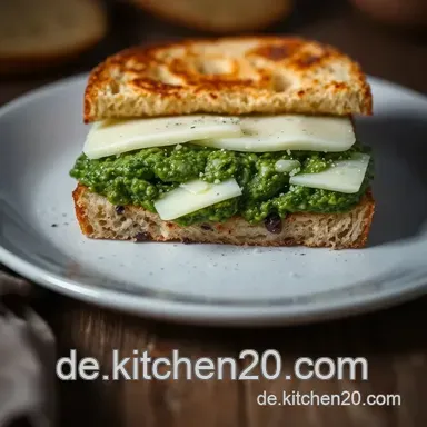 Leckeres Pesto K&auml;se Sandwich: Einfach und Aromatisch f&uuml;r Jeden Tag Rezeptkarte