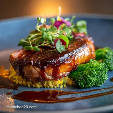 Gegrilltes Putenfilet mit braunem Zucker Vollkornsenf Saftig durch ProfiTipps Rezeptkarte