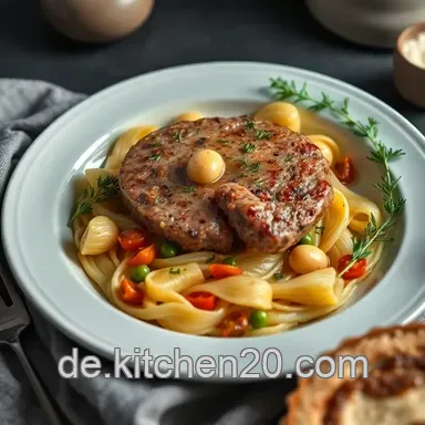 Saftiges Putensteak mit Kr&auml;uterbutter und saisonalem Gem&uuml;se &ndash; Einfache Familie-Rezept! Rezeptkarte