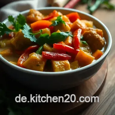 Rau Xao: Ein k&ouml;stliches vietnamesisches Gem&uuml;securry mit Kokosmilch Rezeptkarte