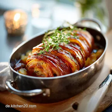 Rouladentopf: Das deftige Sonntagsessen ohne m&uuml;hsames Rollen Rezeptkarte
