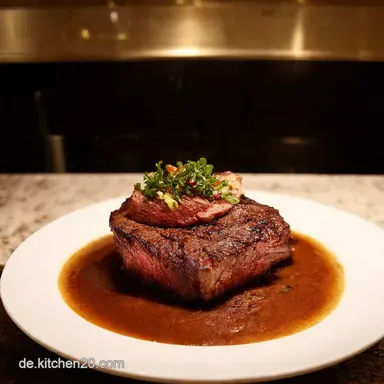 Rumpsteak durchgebraten Mein Berliner ZwiebelGeheimnis Rezeptkarte