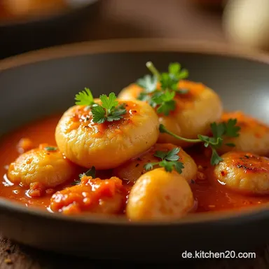 Hackb&auml;llchen in cremiger Paprikasauce Omas Klassiker neu interpretiert Rezeptkarte