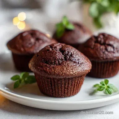 Schoko Muffins: Saftiges Rezept mit Zartbitter in 35 Minuten Rezeptkarte