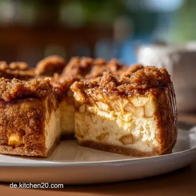 Apfel-K&auml;sekuchen mit Quark: 80 Min. Rezeptkarte