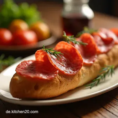 Bistro Baguette Rezept Salami Knuspriger Genuss wie im Urlaub Rezeptkarte