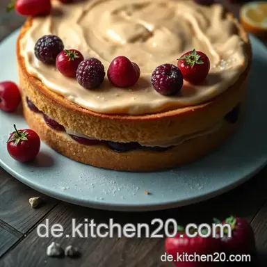 Verf&uuml;hrerische Sauerrahm-Torte mit Himbeeren: Einfach & Lecker Rezeptkarte