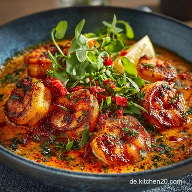 Scharfe Teuflische Garnelen Das feurige Gambas Pil Pil Rezept Rezeptkarte