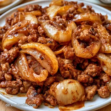 Hackfleischpfanne f&uuml;r 4 Portionen Rezeptkarte