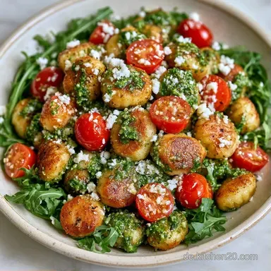 Schneller Gnocchi Salat mit Feta Rezeptkarte