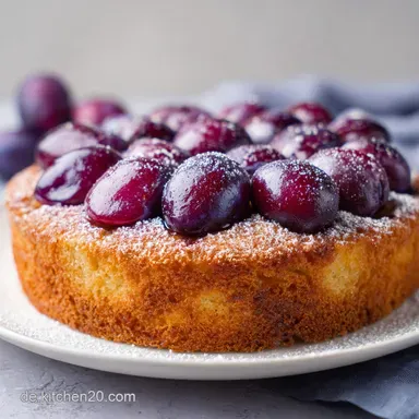 Pflaumenkuchen f&uuml;r 12 Portionen Rezeptkarte