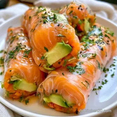 Sommerrollen mit Lachs in 30 Minuten Rezeptkarte