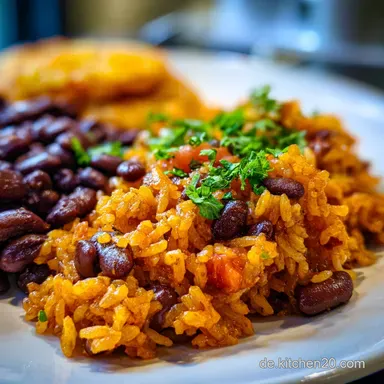 Spanischer Reis und Bohnen f&uuml;r 4 Portionen Rezeptkarte