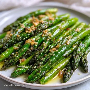 Spargel mit Knoblauch in 15 Minuten Rezeptkarte