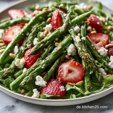 Spargelsalat mit Erdbeeren f&uuml;r 4 Personen Rezeptkarte